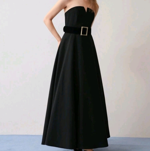 TUBE A LINE LONG DRESS - Picture 3 of 4